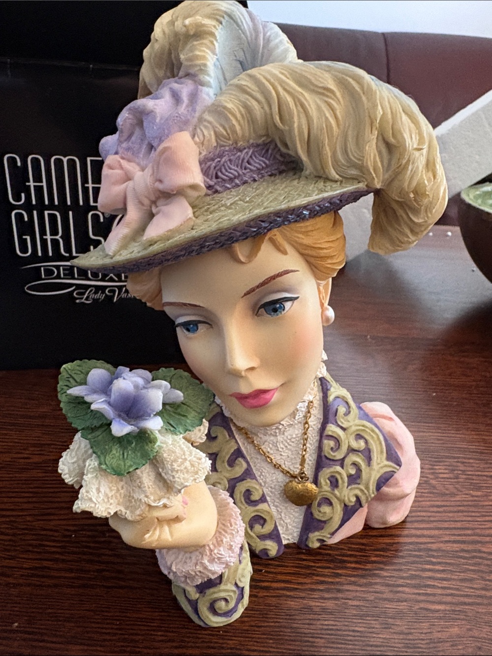 Blythe 1898 Victorian Violets Porcelain Head Vase. Blythe Cameo Girls.